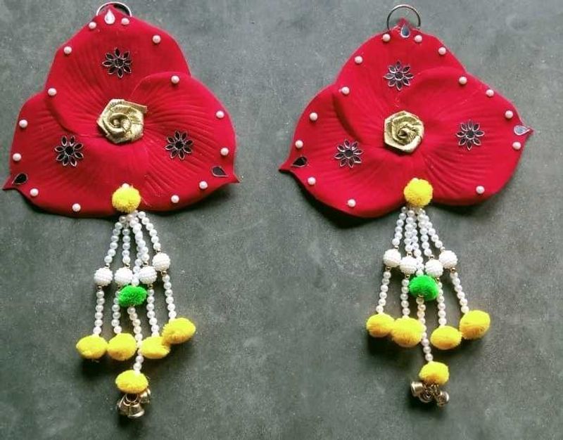 Handmade Red Flower Hanging Decor