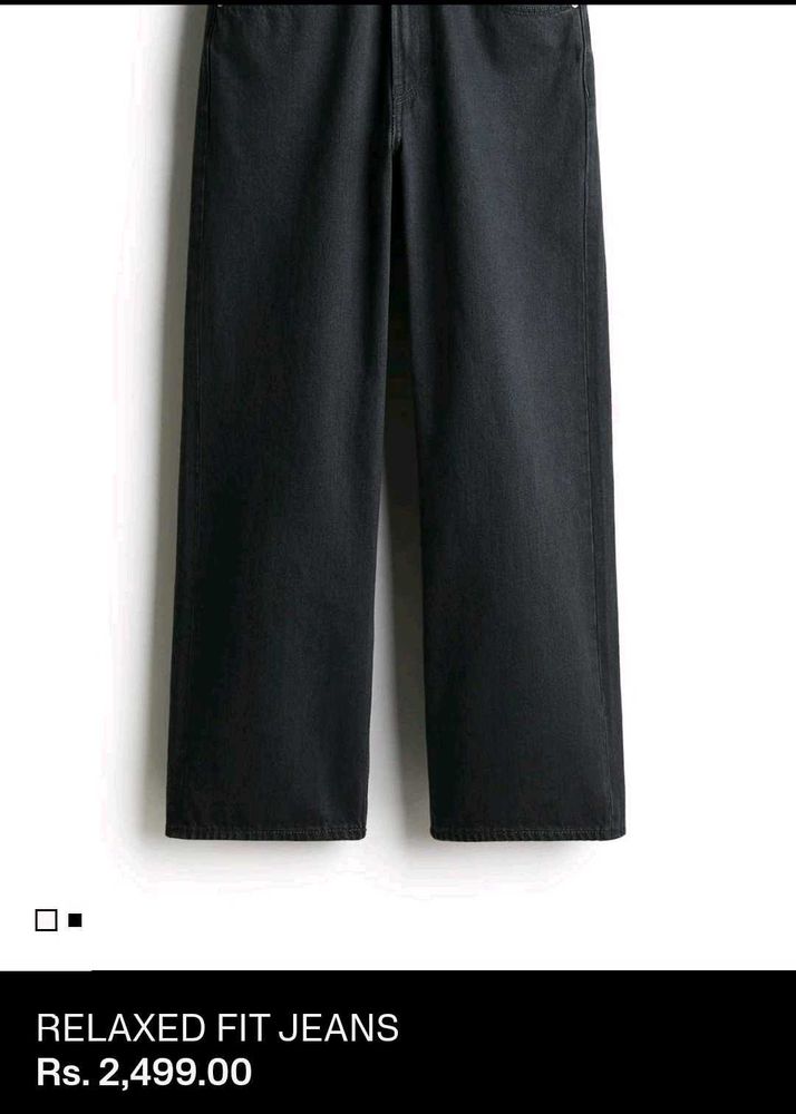(H&amp;M) Relaxed Fit Black Jeans