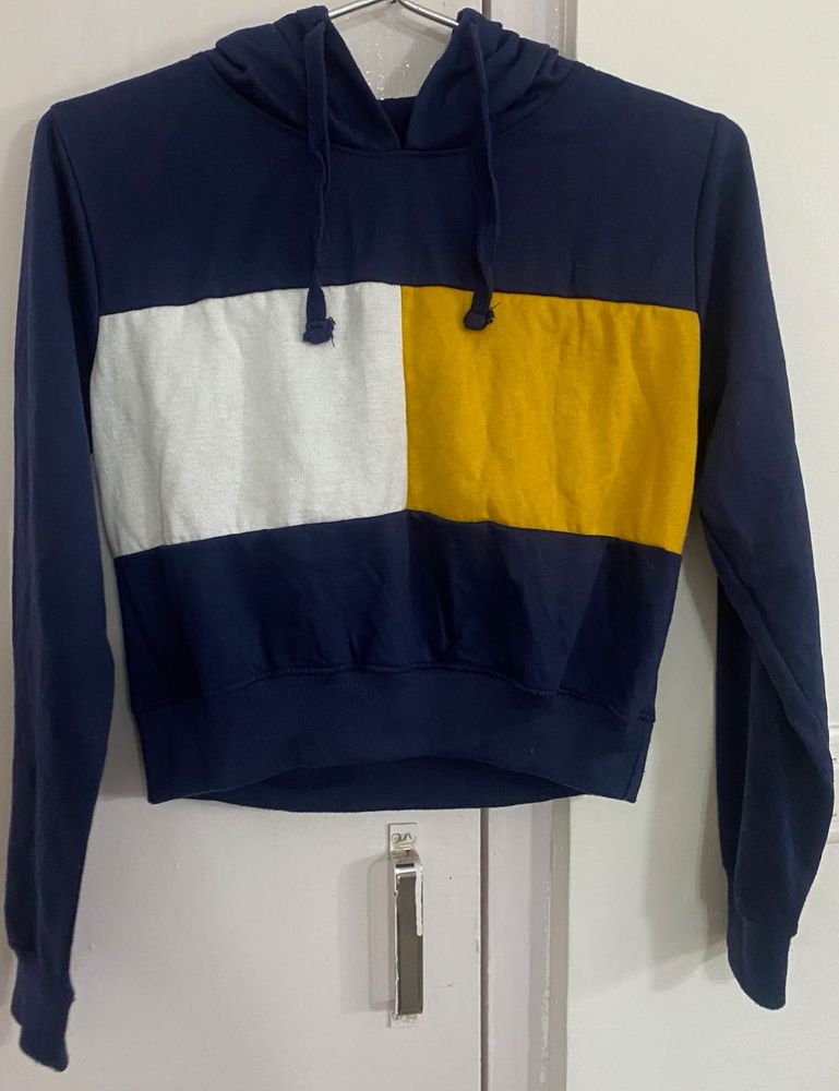 Navy Blue Hooded Sweatshirt