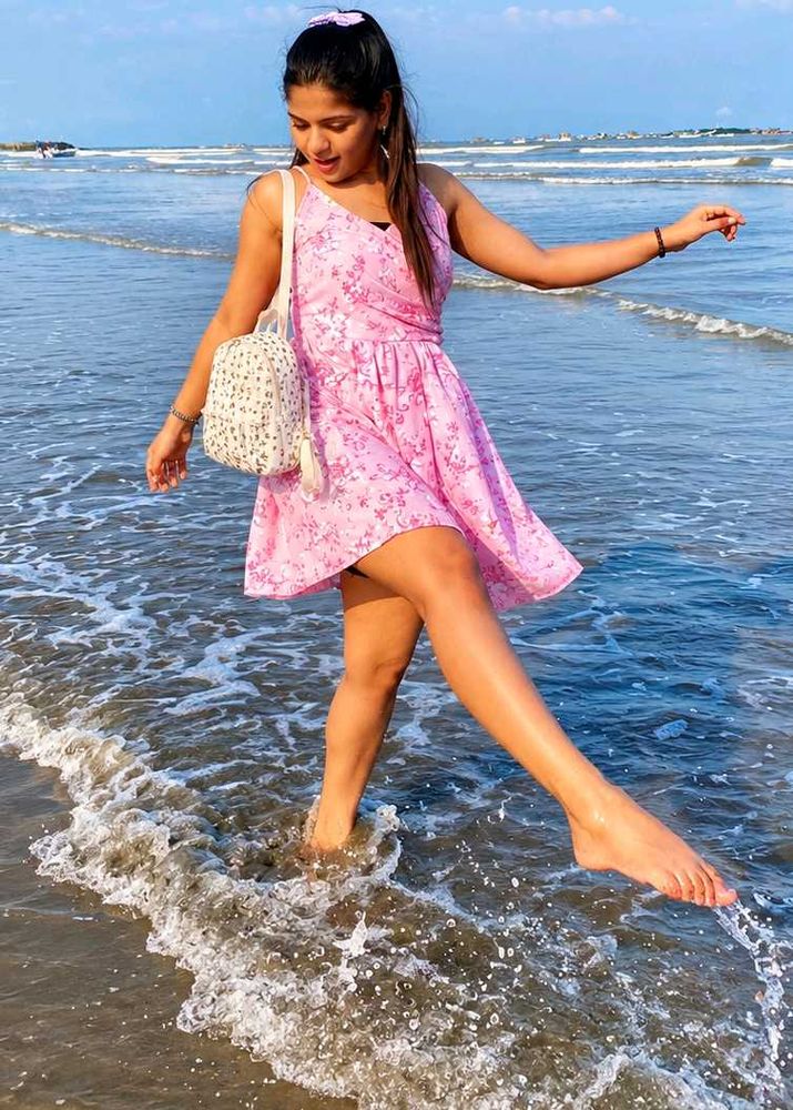 Cute Pink Floral Sundress