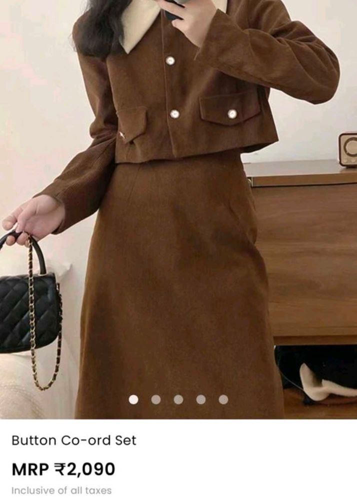 brown co ord set from savana