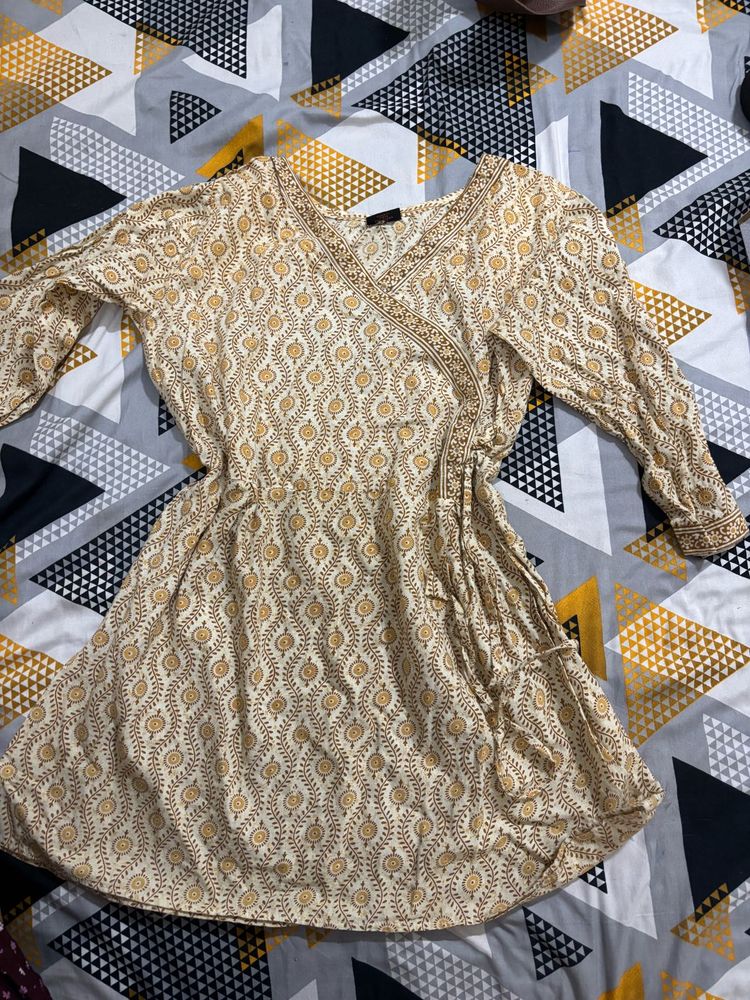 Printed Wrap Style Kurta