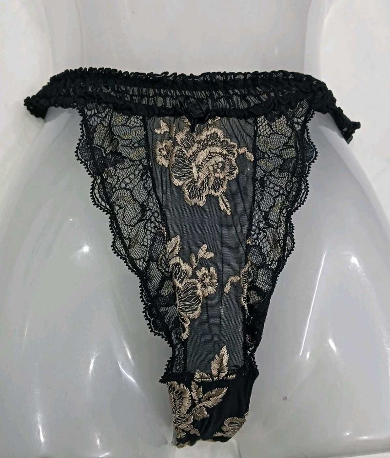 🪔 Sheer Floral Lace Thong