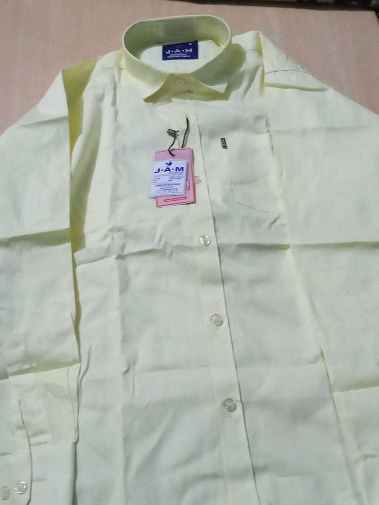 Men's Yellow Classic Button-Up Shirt
