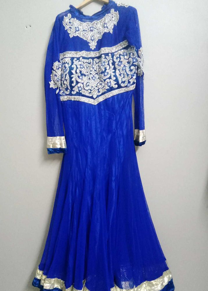 Royal Blue Embellished Anarkali