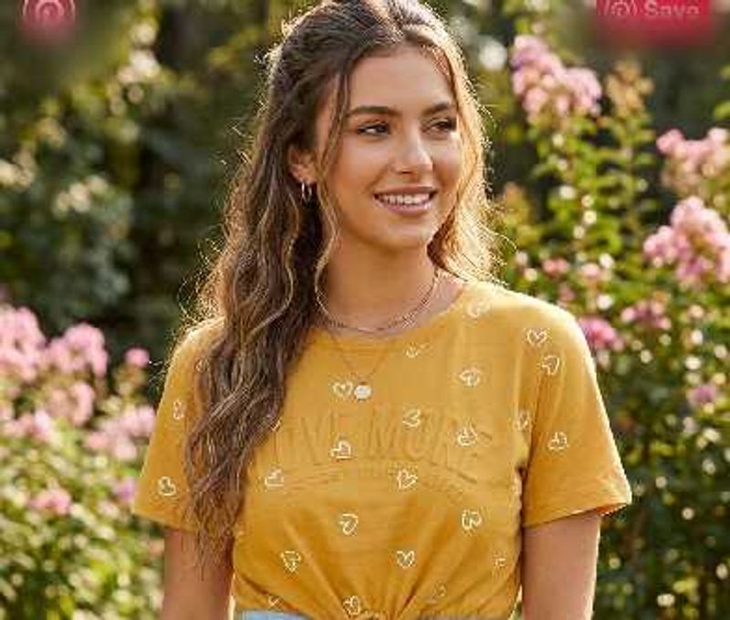 Cute Yellow Graphic T-Shirt
