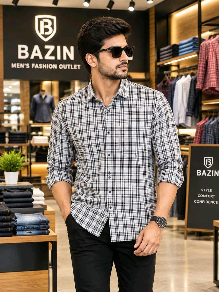 Stylish Men's Plaid Shirt