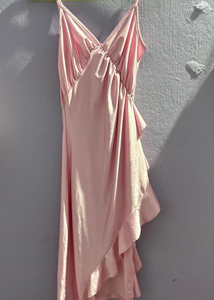 Pink Knee Length Dress