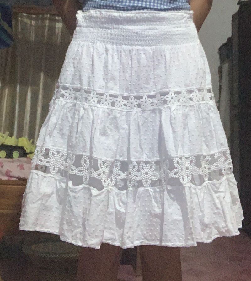 white skirt