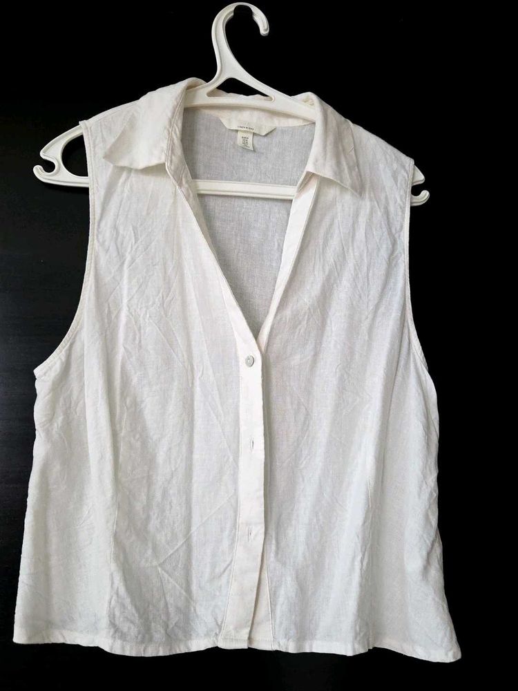 White Sleeveless Top