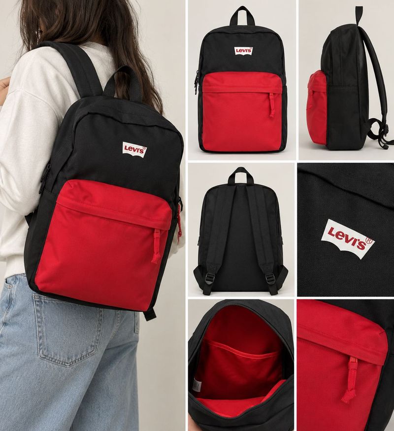 Levi’s Black &amp; Red Backpack | Everyday / College