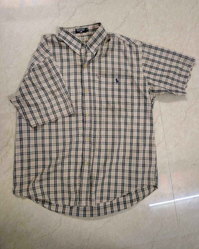 Ralph Lauren Plaid Short Sleeve Button-Up Shirt