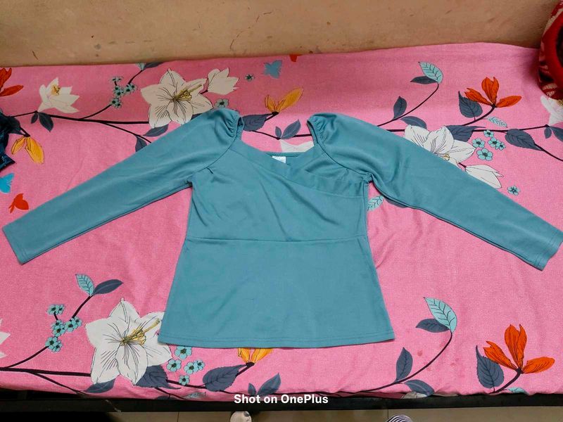 Dream Beauty Fashion Puff Sleeves Fitted Top