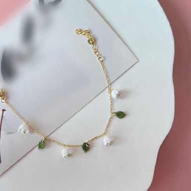 Dainty Lily of the Valley Bracelet