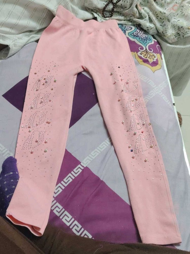 Cute Pink Girls Leggings