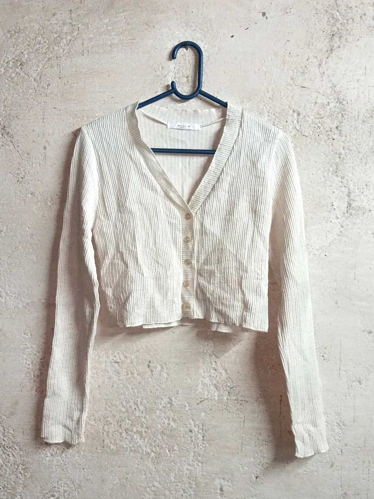 Winter cropped Cardigan Sweater
