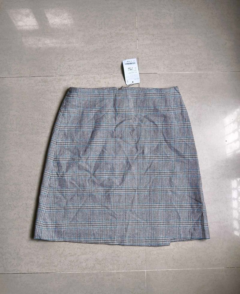 Korean plaid Mini Skirt