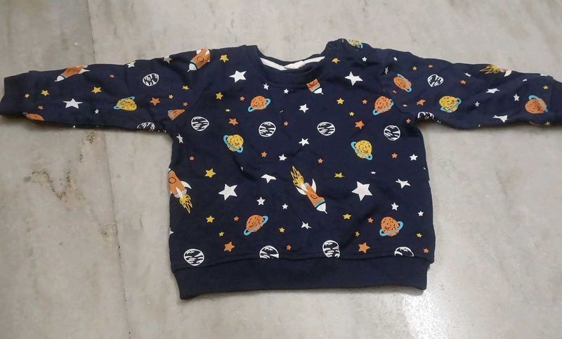 Cute Space Print Sweatshirt
