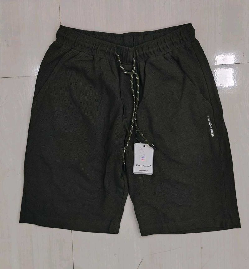 Urban United Men’s Olive Green Shorts | Soft Comfo