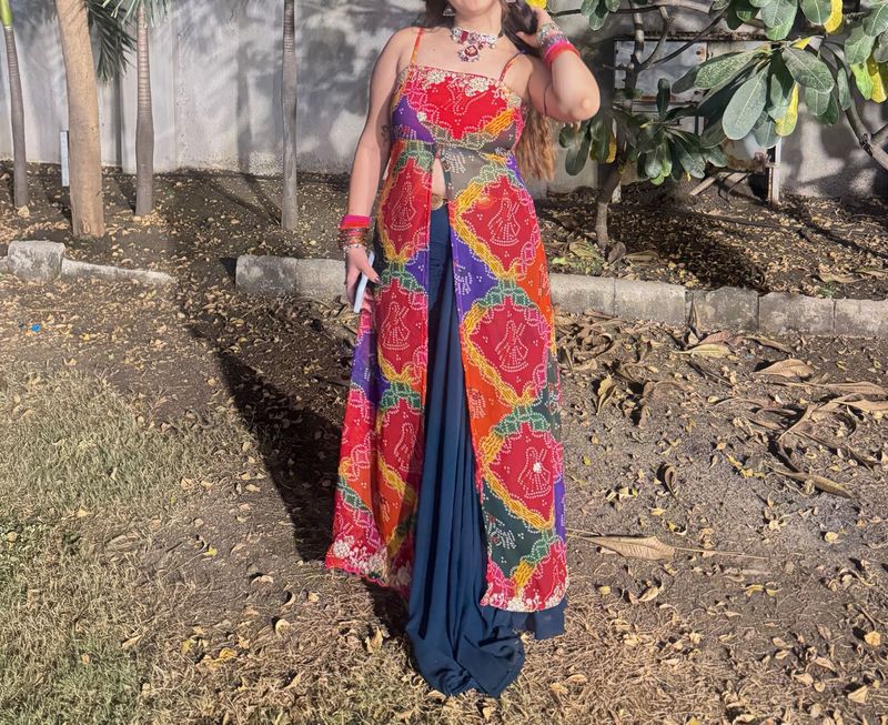 Vibrant Bandhani Print Lehenga Choli Set