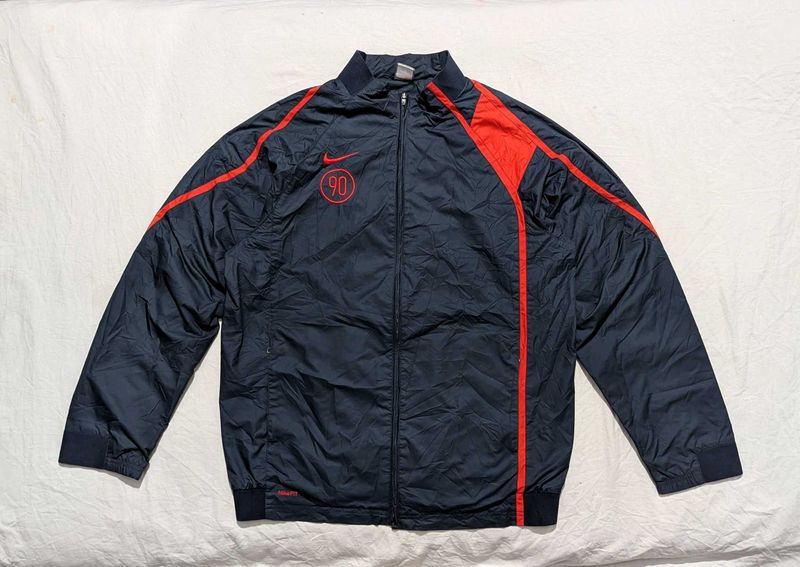 Nike "90" Navy &amp; Red Windbreaker Jacket