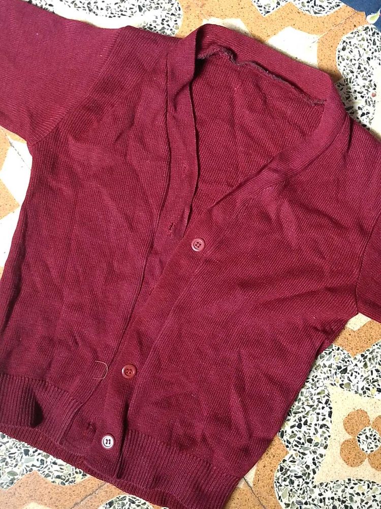 Maroon Cardigan
