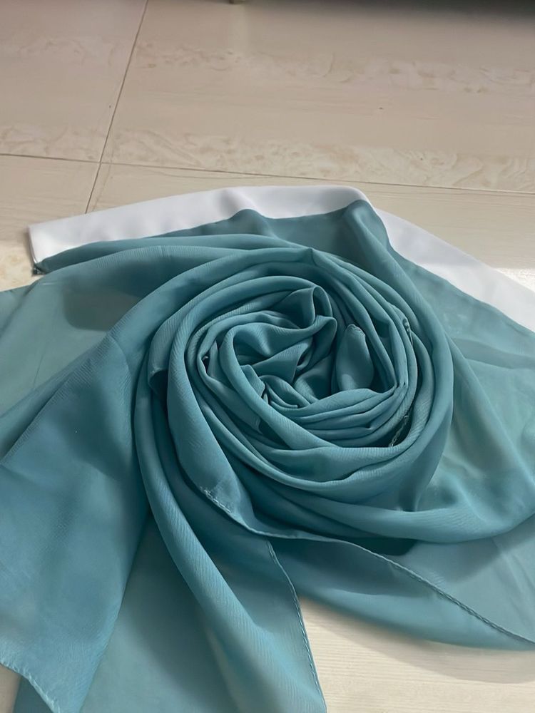 Sea Green Chiffon Stole