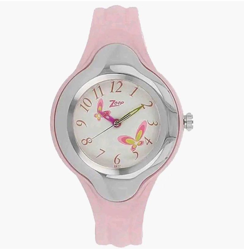 Titan Zoop Pink Butterfly Watch Dial for Kids