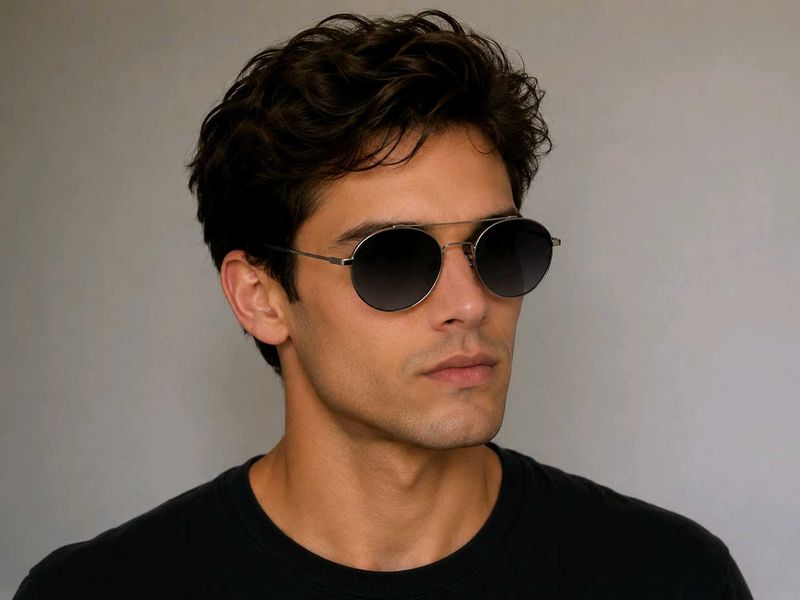 Round Metal Frame Sunglasses