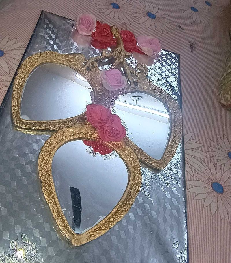 Vintage Heart Shaped Mirror Set