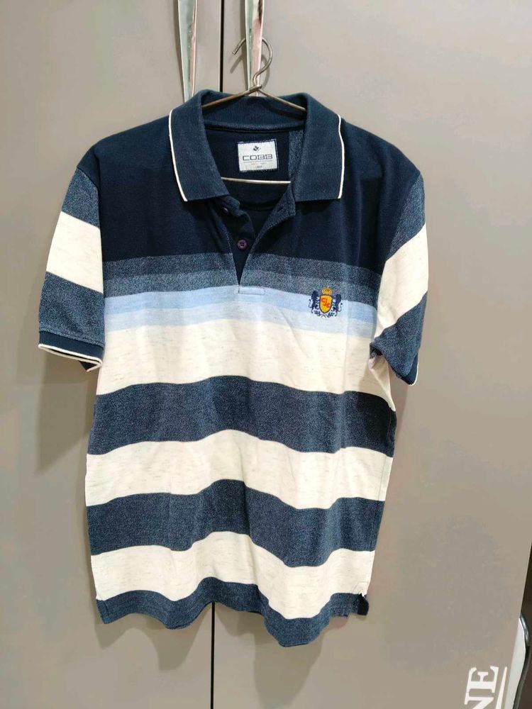 Cobb Striped Polo T-Shirt