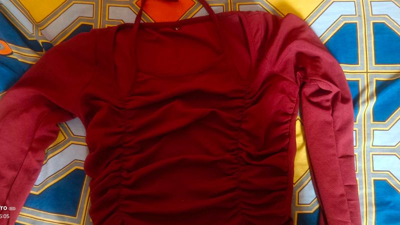 Chic Ruched Long Sleeve Top
