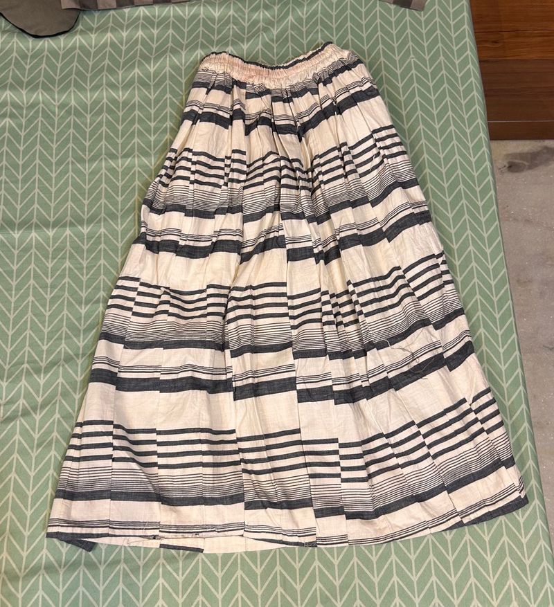Striped Ethnic Cotton Skirt