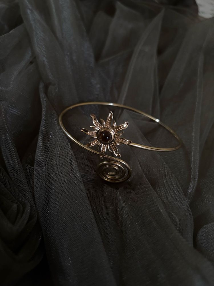 Boho Sun Armlet Bangle with earrings