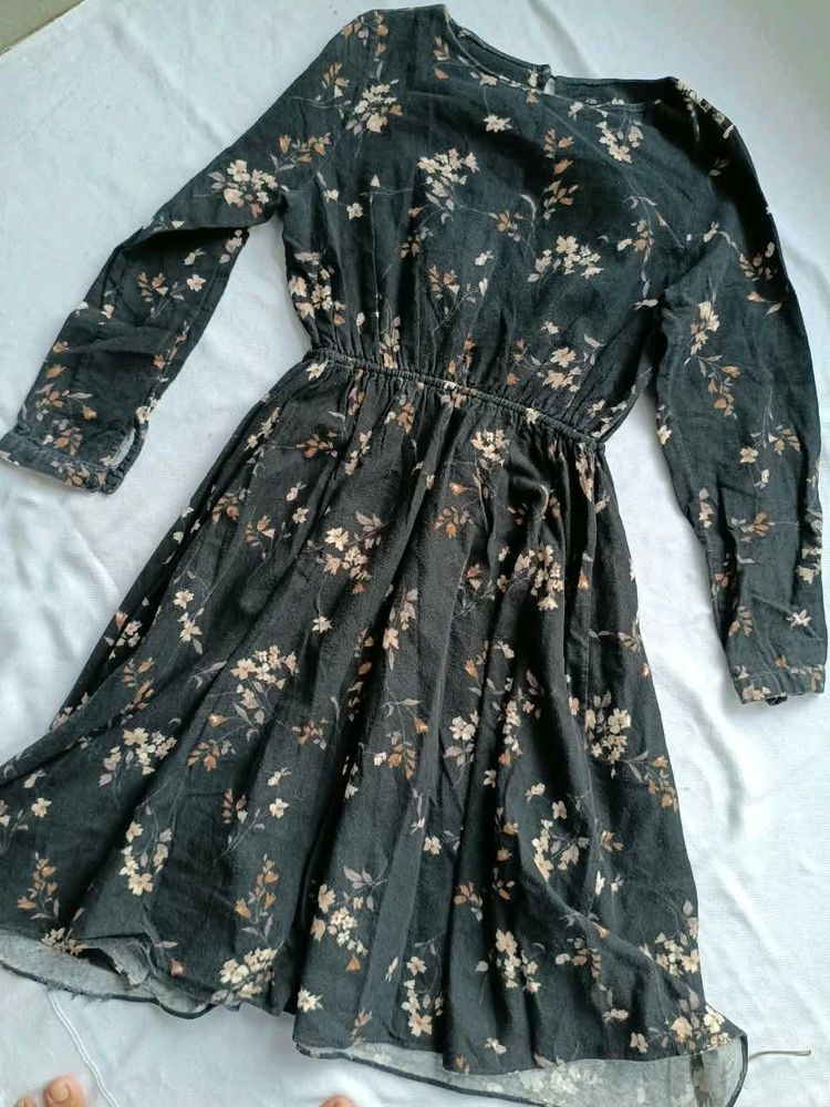 Floral Print Long Sleeve Dress
