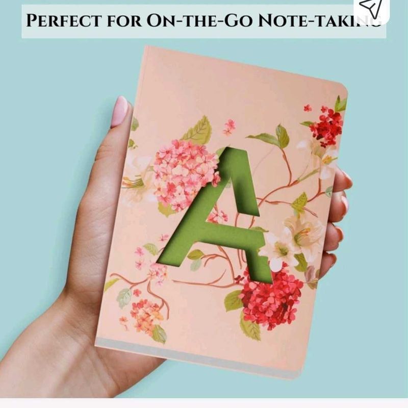 Floral 'A' Initial Notebook on sale