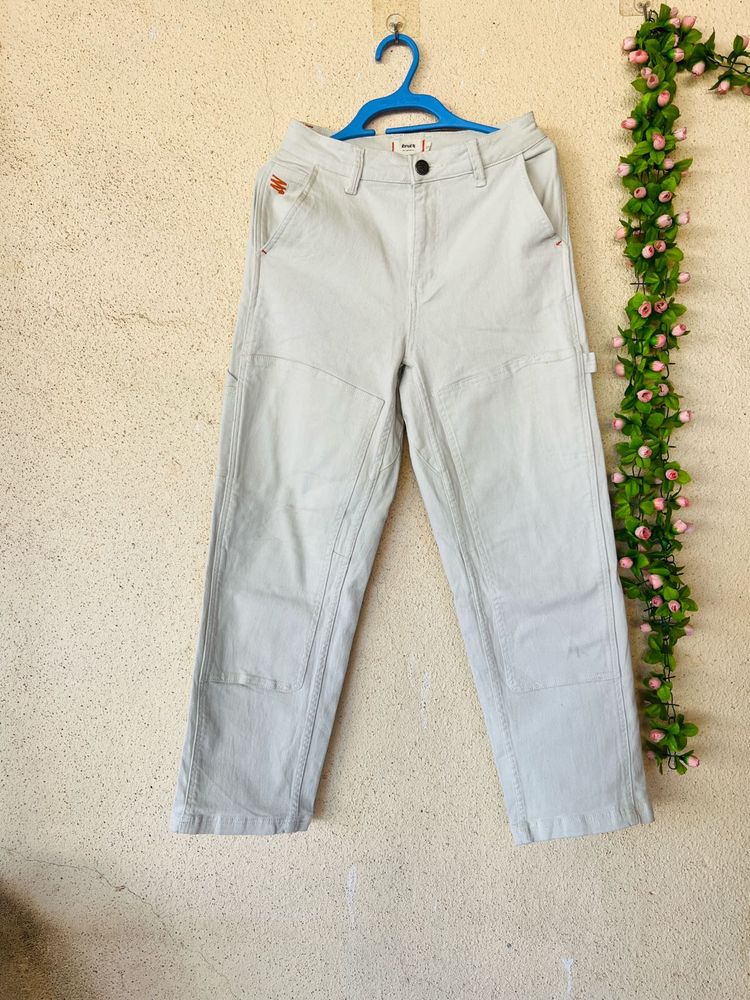 Casual Light Grey Utility Pants