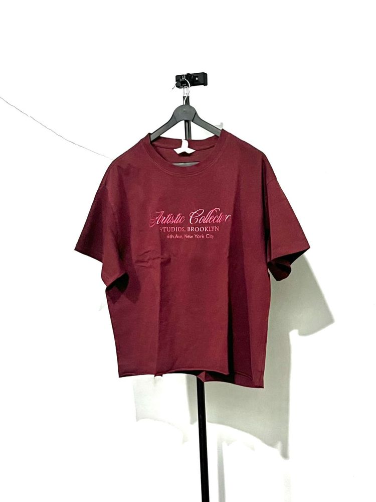 Maroon T-Shirt with Artistic Collection Logo