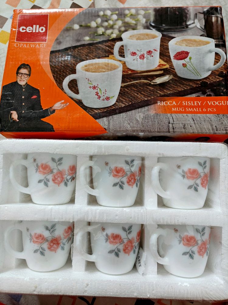 Cello Opalware cup set