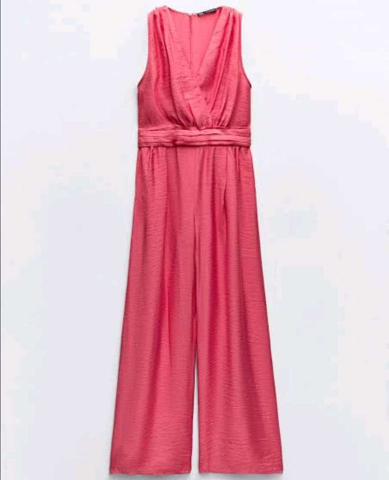 Zara Coral Jumpsuit