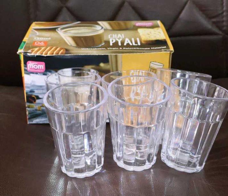 Supermom Unbreakable Chai Pyali Glasses 6 Pcs Set