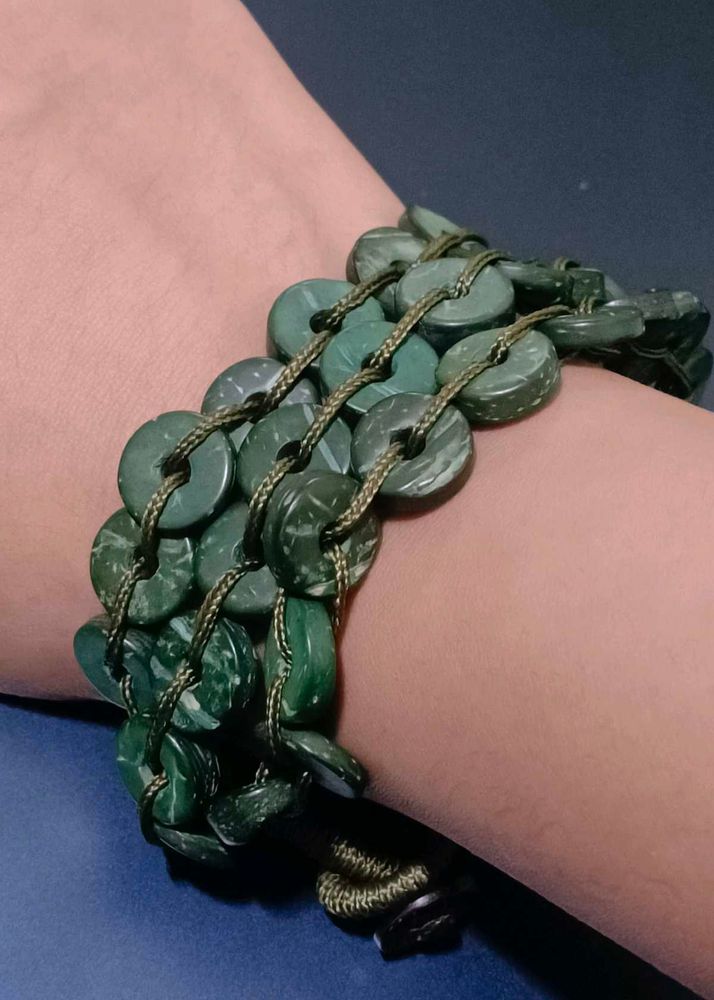 Green Beaded Bracelet
