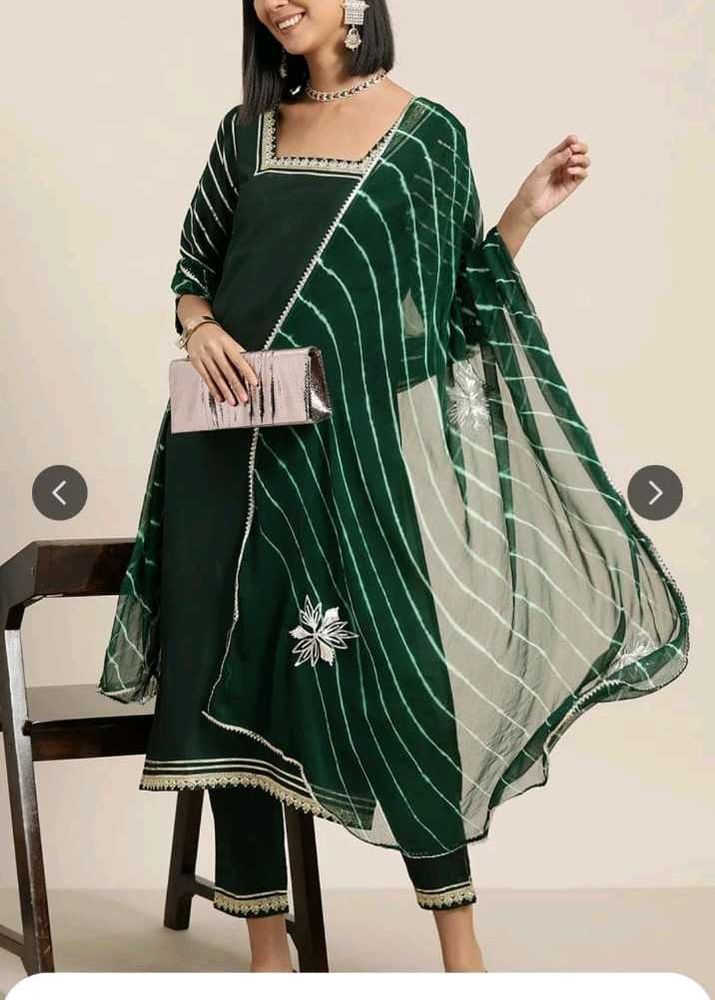 Elegant Green Kurta Set with Dupatta