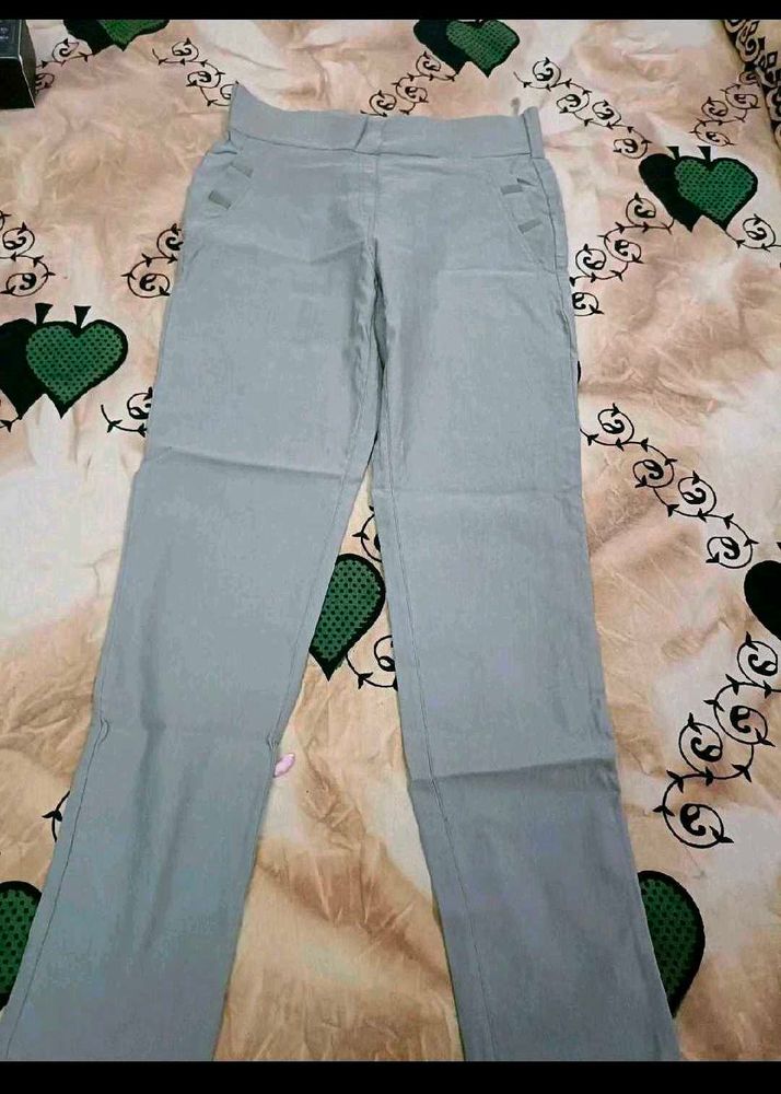 Light Grey Casual Pants