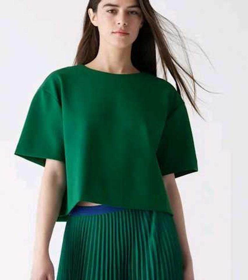 Uniqlo Boxy Green Top