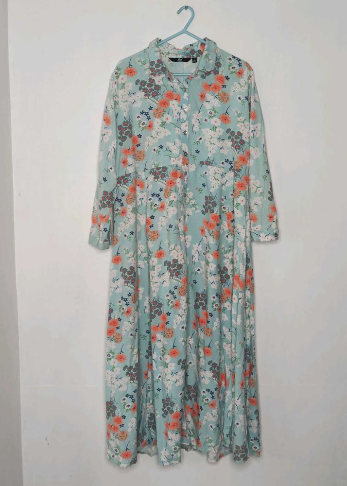 Floral Print Shirt Dress