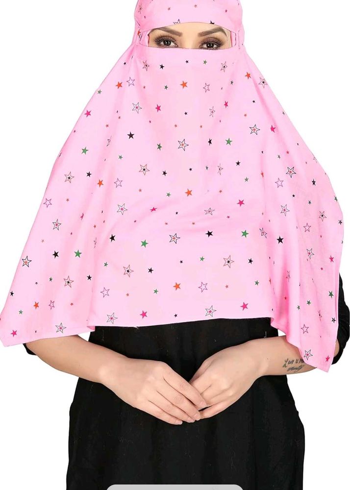 Pink Print Head Scarf