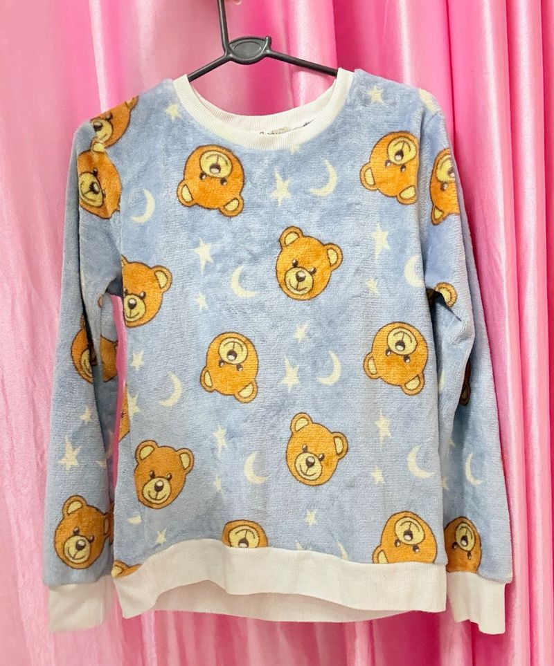 Cute Teddy Bear Fleece Sweater