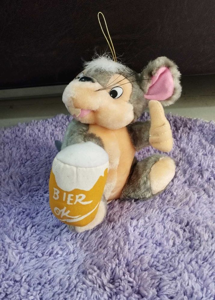 Vintage Bier OK Mouse Plush