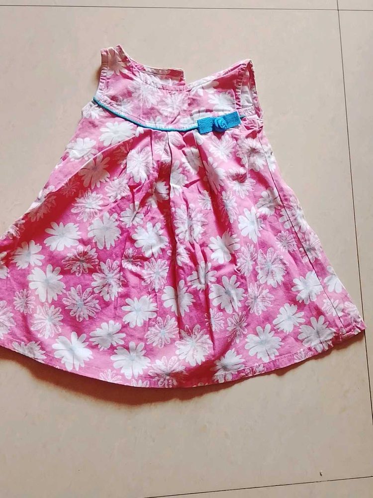 Pink Floral Baby Dress
